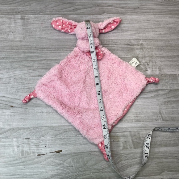 Kellytoy Pink Plush Bunny Rabbit Lovey Binkie Rattle Baby Security Blanket - Picture 8 of 8